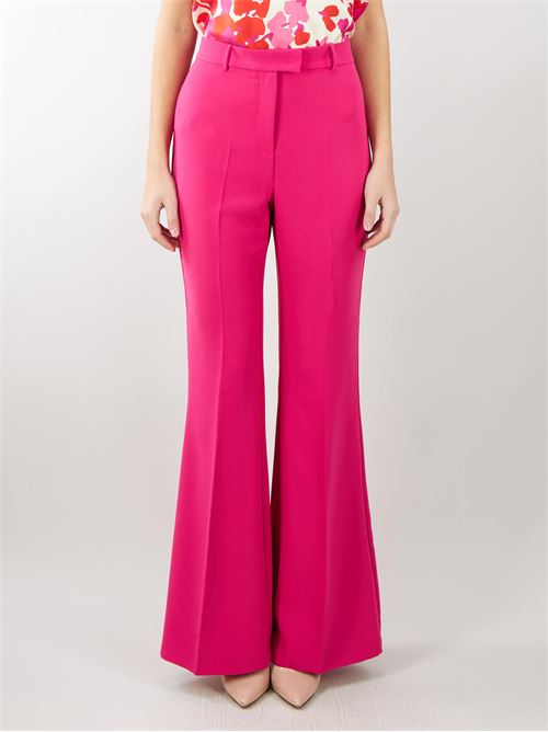 Flared trousers in envers satin Penny Black PENNY BLACK | Trousers | POLLINE2
